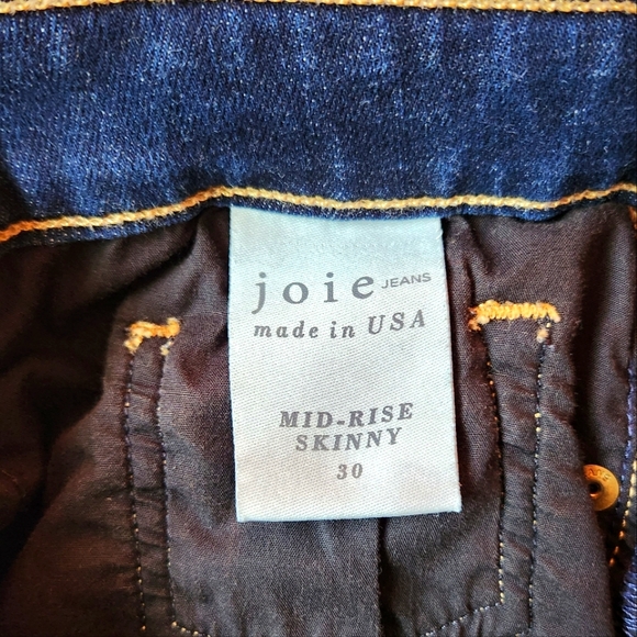 Joie Mid Rise Skinny Jeans Size 30 - Picture 5 of 6